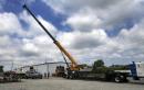 Giant Crane: 50 Ton Crane provided by Dotliche Cranes in Indianapolis.  They are the best!  This crane was just 3 month old and cost in the millions.  I guess paying over $800 was justified.